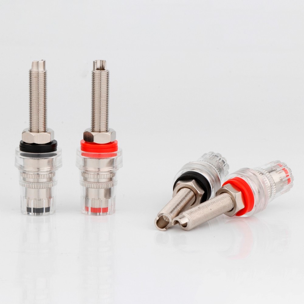 BEST SELLER BP1101 4 pcsX HI-END Rhodium Plated Amplifier Speaker Terminal Binding Post