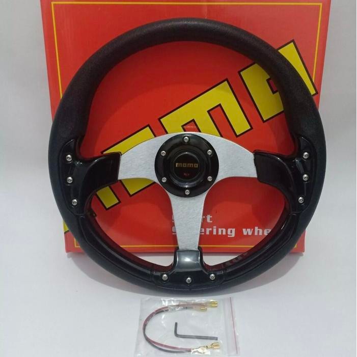 Stir Setir Racing Momo 14" Inch Hitam