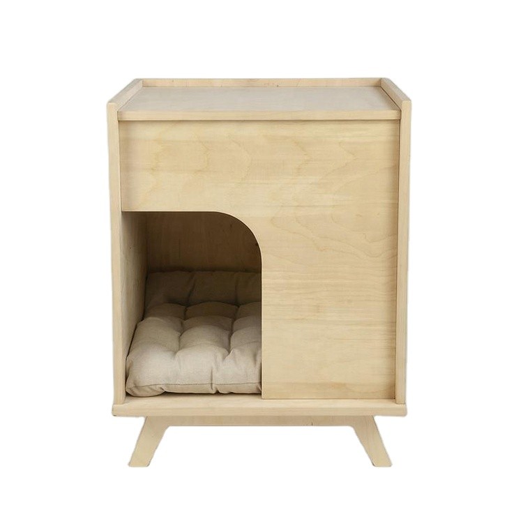 Solid Wood Furniture Pet house Modern Cat House Cat Bed Wood Cat House