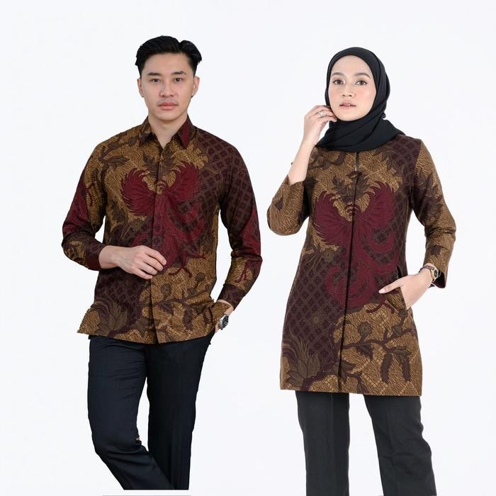 Baju Batik Sarimbit Pria Dan Wanita Couple Seragam Kantor Pesta Gb46