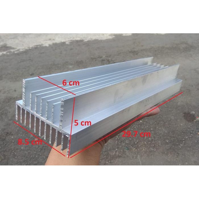 Heatsink pendingin power ampli model buildup 2U 18 Sirip 30cm