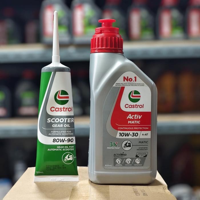 ys7r- Oli Mesin Scooter Castrol Activ Matic 800Ml 10W30 Asli Castrol 100%