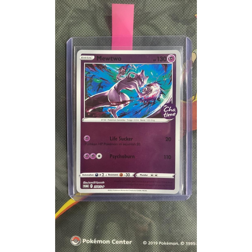 j225- Mewtwo Chatime Promo 1 Kartu Permainan Indo Pokemon Tcg Card Set Holo