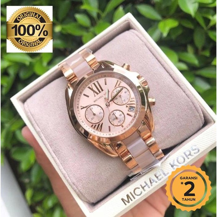 rv45- Jam Tangan Mk6066 Bradshaw 35Mm Original