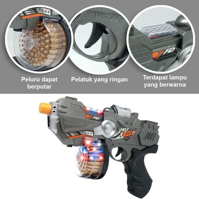 MAINAN ANAK PISTOL POWERFUL SUPER GUN RF226 KP