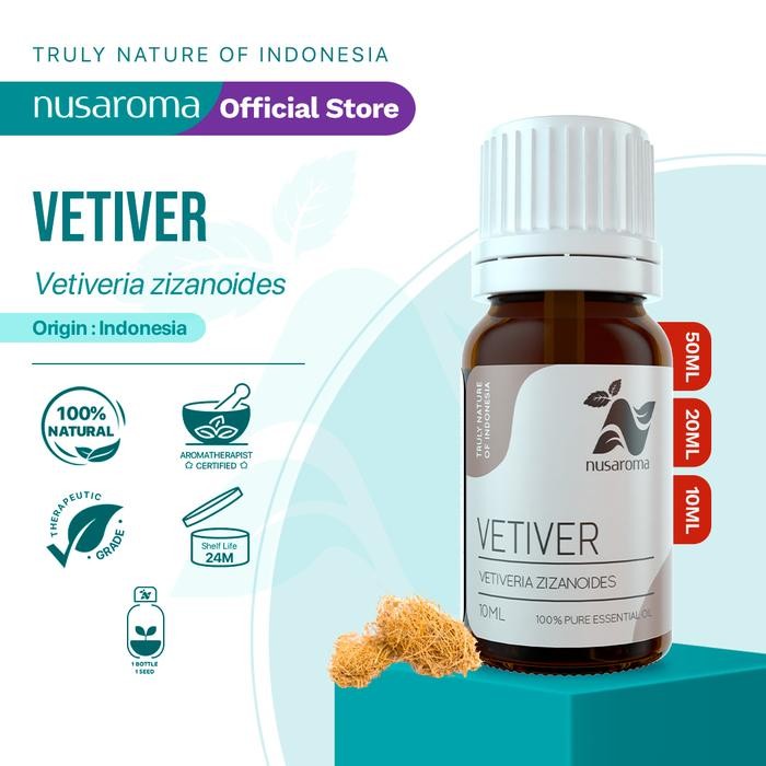 5mr0- Vetiver Essential Oil (Akar Wangi) - 10Ml 100% Pure Natural