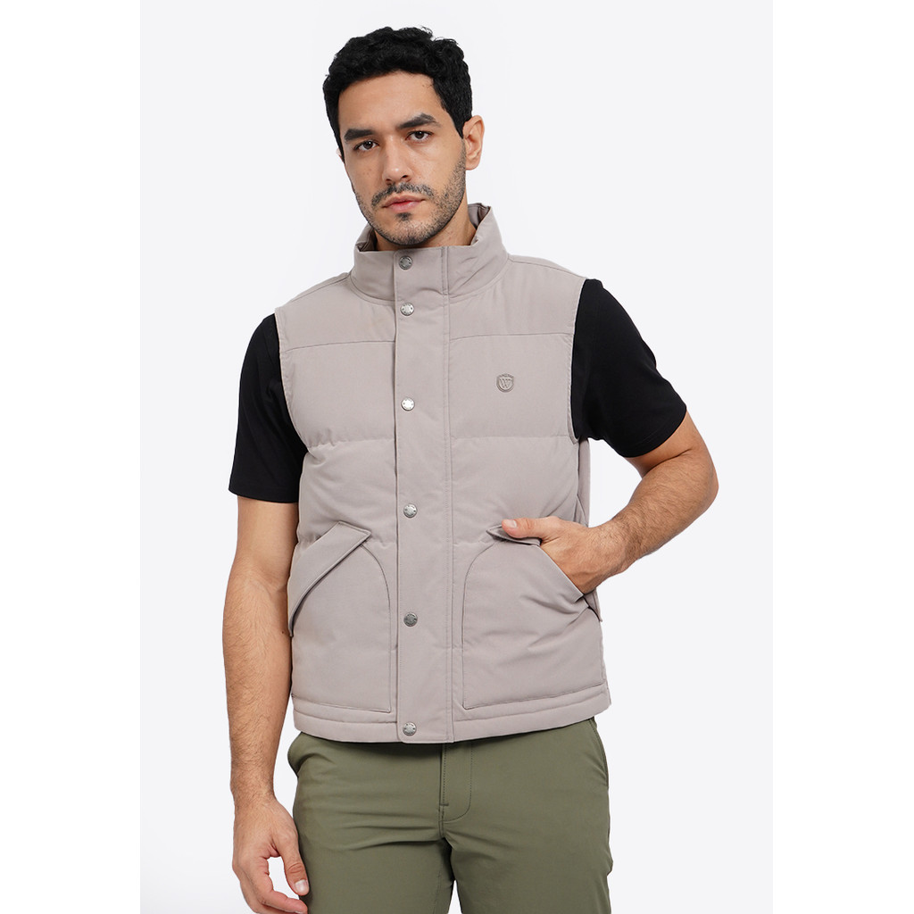 WOOD Water Repellent Quilted Vest 2-VSIOTD225J054 TAUPE