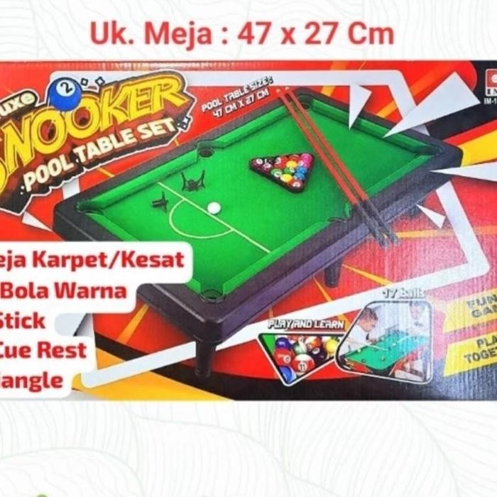 DELUXE SNOOKER POOL TABLE SET - MEJA BILLIARD MINI