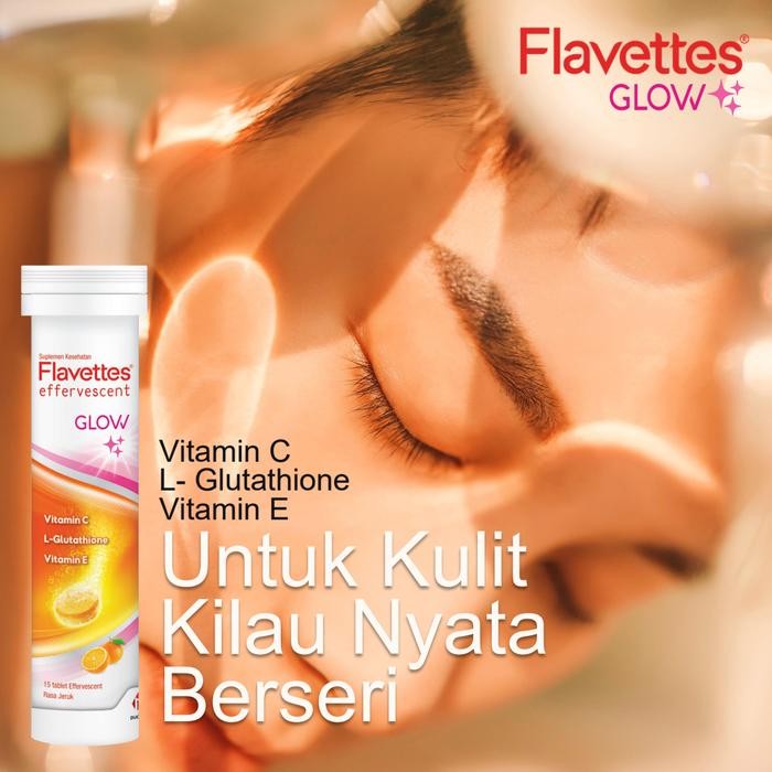dgsc- [Triple Pack] Flavettes Effervescent Glow (15'S X 3 Tubes) - Suplemen Rekomendasi