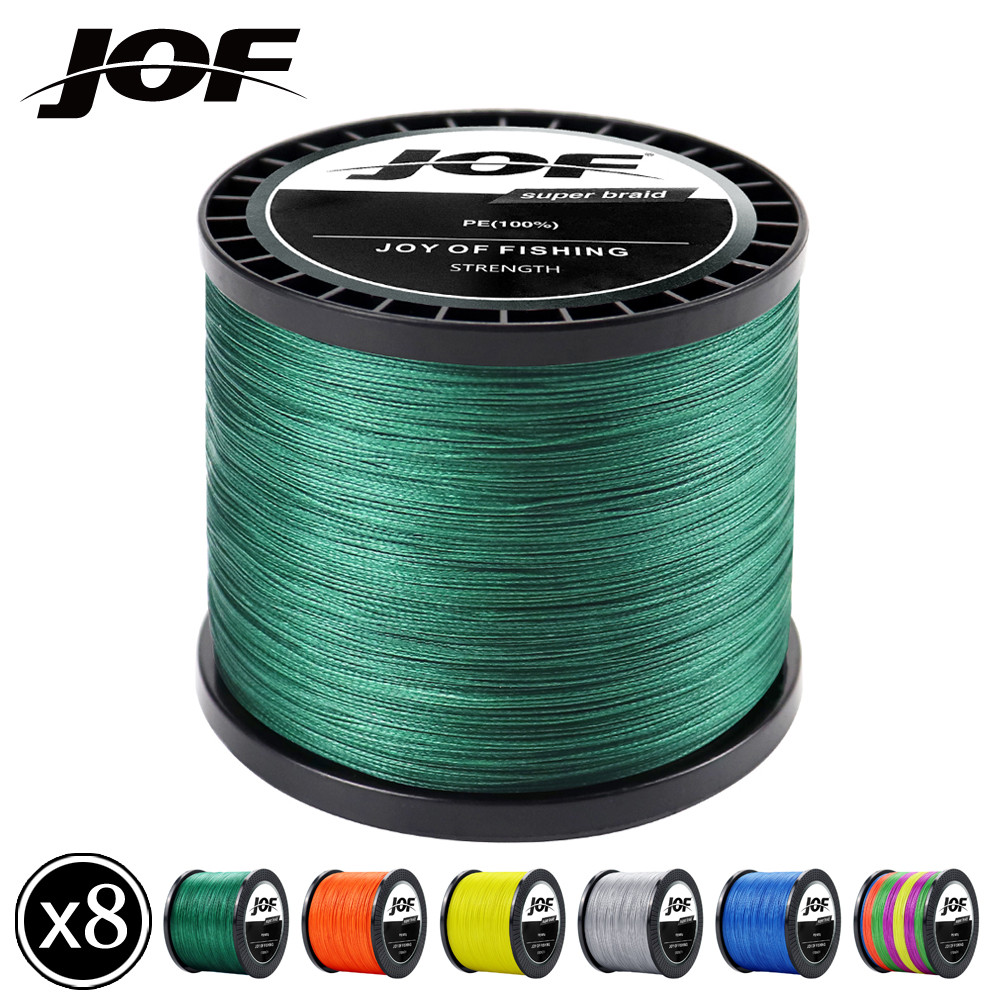 Jof 8 Strand Japan Braided Line Multifilament Fishing Line 300M 500M 1000M Carp Fishing Accessories