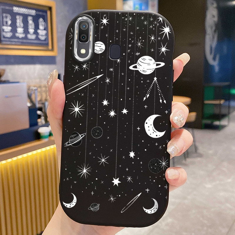 Casing Hp Untuk Samsung Galaxy A20 A30 M10s Case Hujan meteor Galaksi Solid Color Phone Cover Kasing