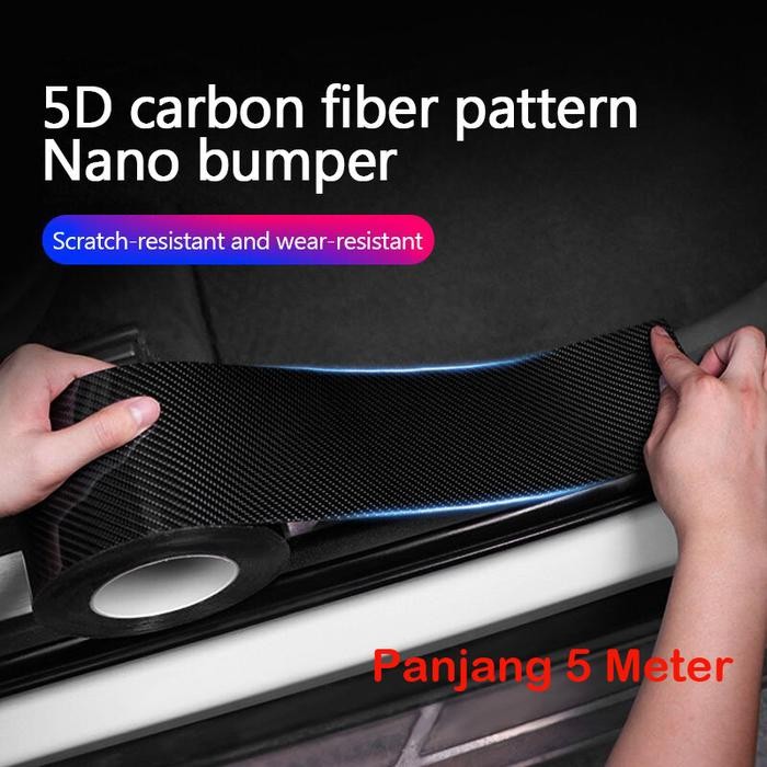 CARBON STICKER ANTI GORES PELINDUNG MOBIL NANO STIKER CARBON 5D 10CM