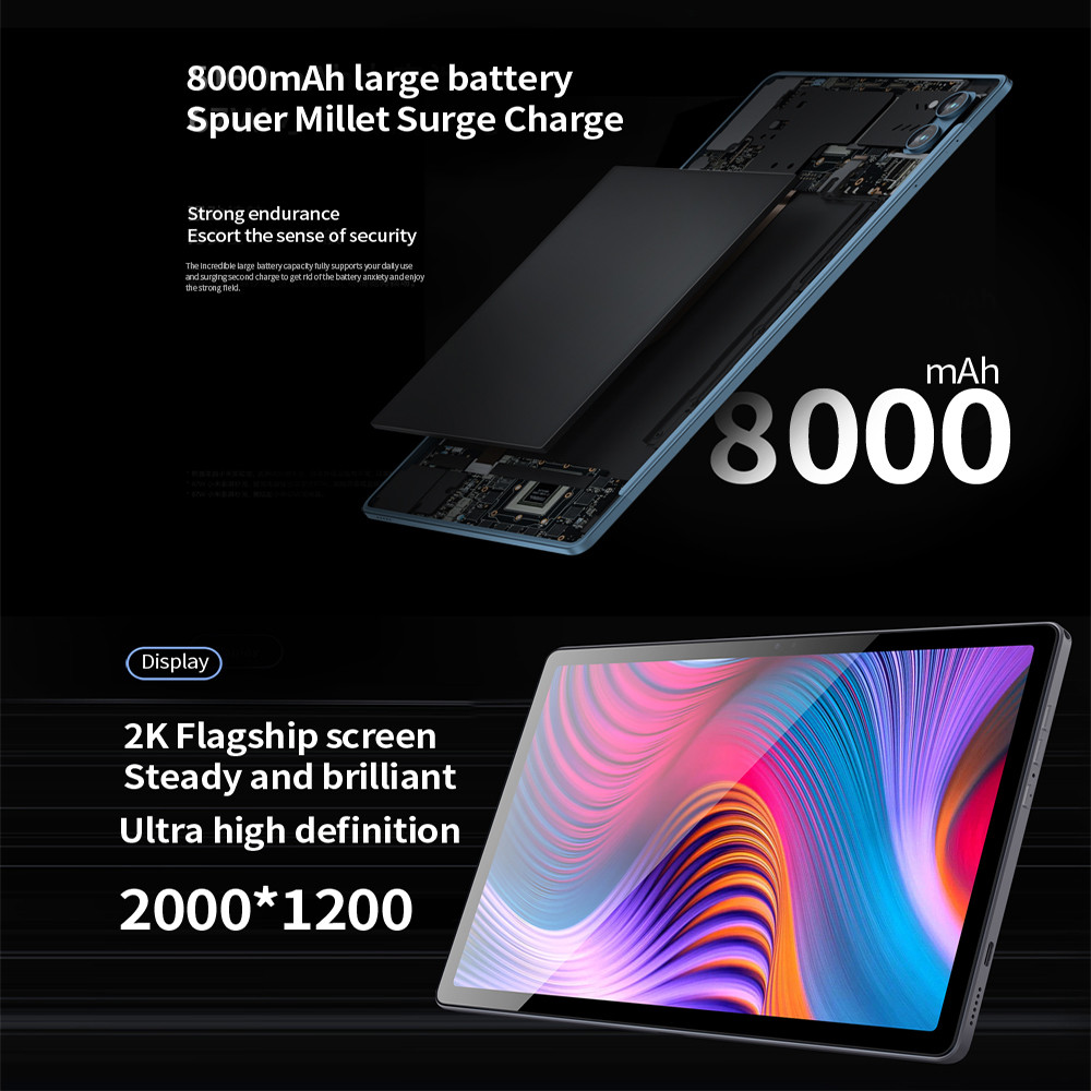 New P60 Pad 10.1 Inch Android 13 Tablets Ten Core 8GB RAM 256GB ROM 4G Network AI Speed-up Tablet PC
