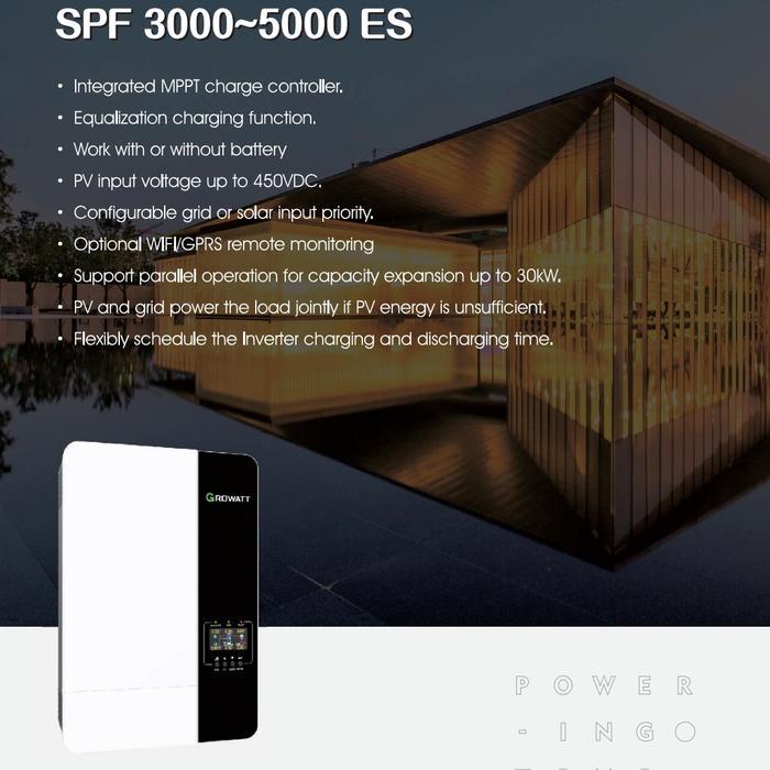Spf 5000 ES Growatt Hybrid Offgrid Inverter 5000 Watt 5 KW