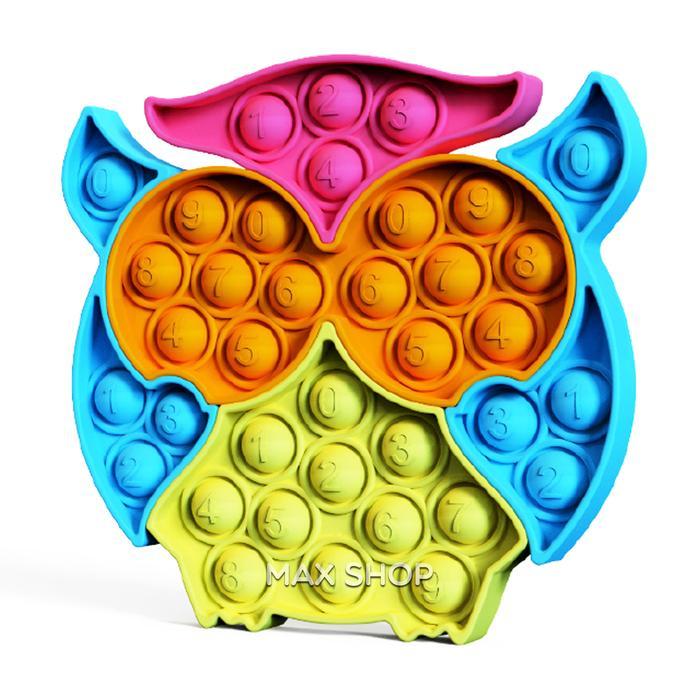 Fidget Push Bubble Pop It Puzzle Owl Burung Hantu Mainan Anak Tiktok