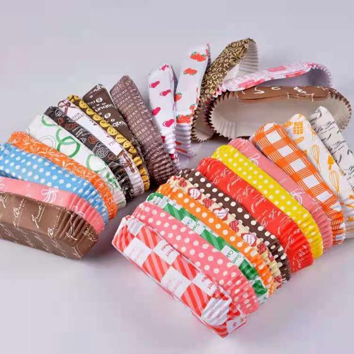 Paper Cup Case Roti Panjang Isi 200Pcs Cup Paper Oval Alas Roti Baking