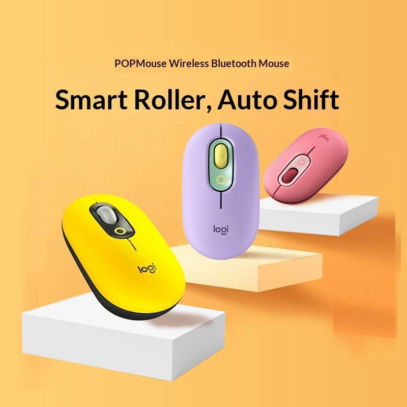 Slim Logitech M350 POP Mouse Silent Touch Tech Recycled Plastic Bluetooth Low Energy for Ubuntu