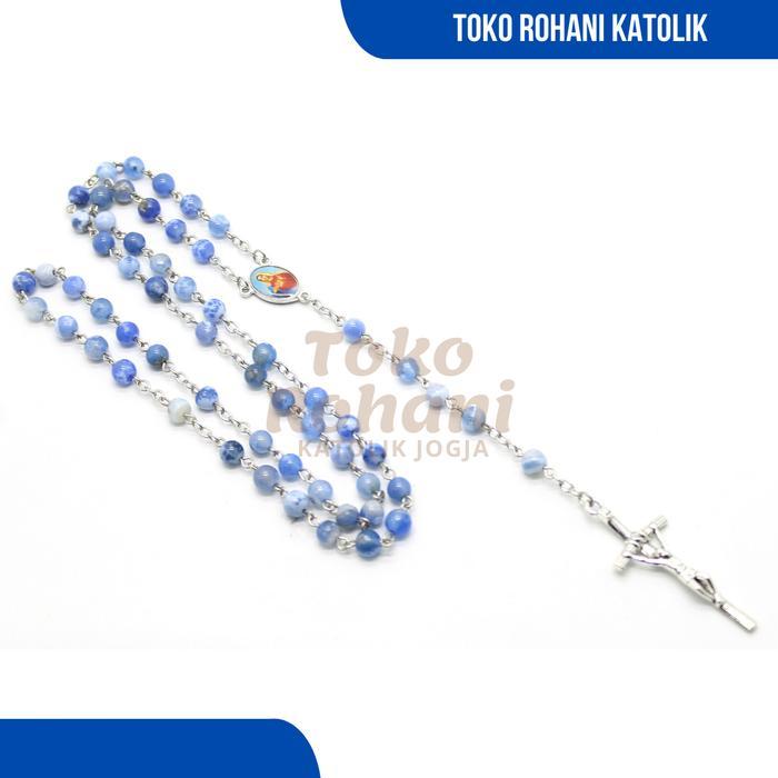 TERLARIS ROSARIO KATOLIK (BATU ONYX) / KALUNG ROSARIO KATOLIK / ROSARIO KALUNG BATU ALAM / KONTAS