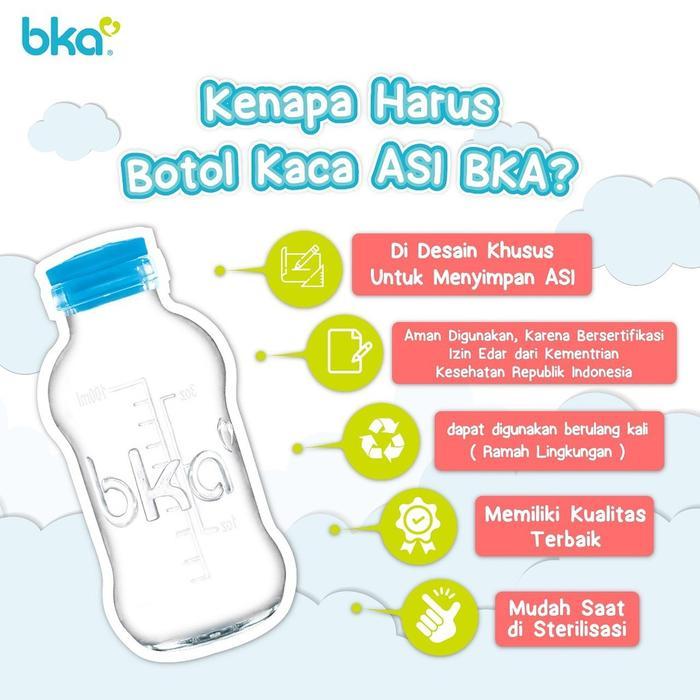 Botol Kaca Asi Perah Botol Susu Bayi Penyimpanan Asi Isi 8 Botol Bka