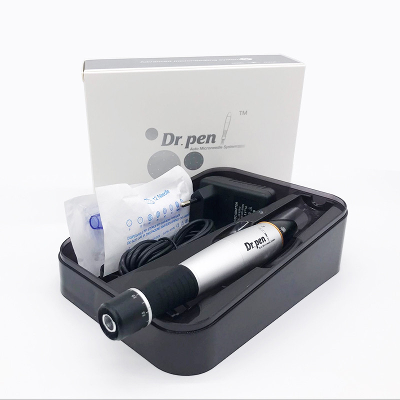 Electric Dr.pen Ultima A1-C Semi-Mermanent Embroidery Tattoo Gun With 12 pin Needles Cartridges Auto