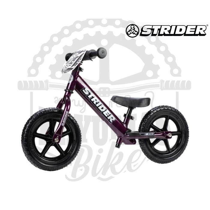 SEPEDA ANAK PUSHBIKE STRIDER 12 PRO METALLIC PURPLE BALANCE BIKE