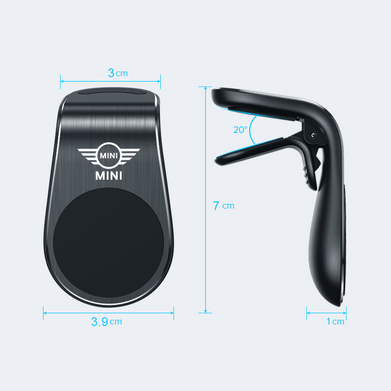 Magnetic Car Phone Holder Auto Logo Cellphone Support Clip For MINI One Cooper JCW Countryman
