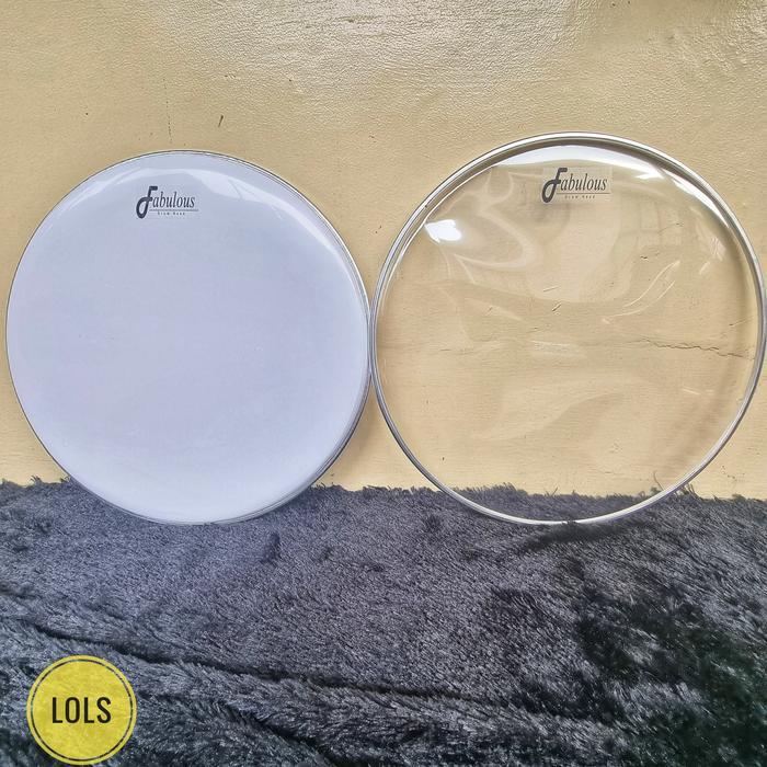 Drum Head Fabulous Mika Putih & Transparan Untuk Marching Band Dan Drum Set