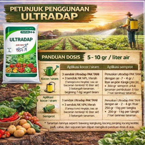 ULTRADAP 1KG PUPUK MAP KRISTAL PERANGSANG AKAR & BUNGA UNTUK SAYURAN & TANAMAN BUAH