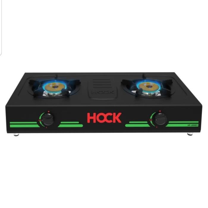 HOCK : HP-200EV KOMPOR GAS 2 TUNGKU ELEGANT SILVER HP 200 EV HITAM