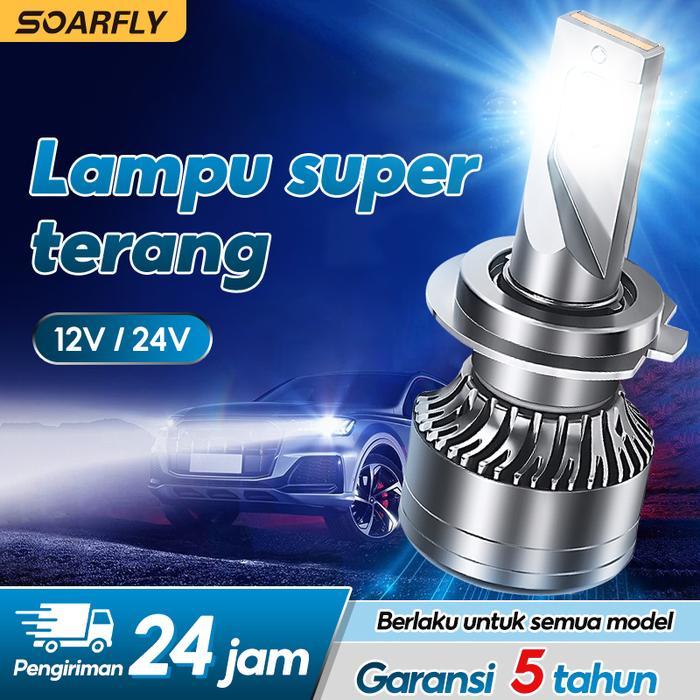SOARFLYLampu depan LED mobil bohlam super terang penerangan jernih kompatibel universal dengan semua