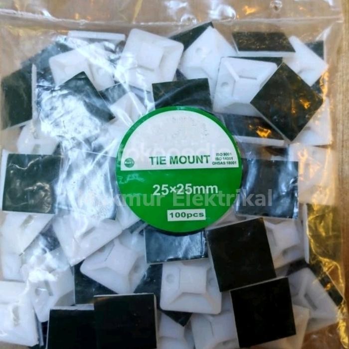 Tie Mount 25X25Mm/30X30Mm Dudukan Kabel Ties Cantelan Kabel Cable Ties