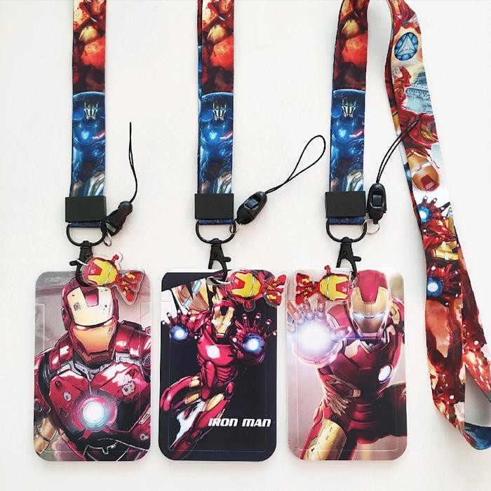 

ID Card Holder Name Tag Lanyard / Kalung Wadah Kartu Identitas Tapping Iron Man Marvel Ironman