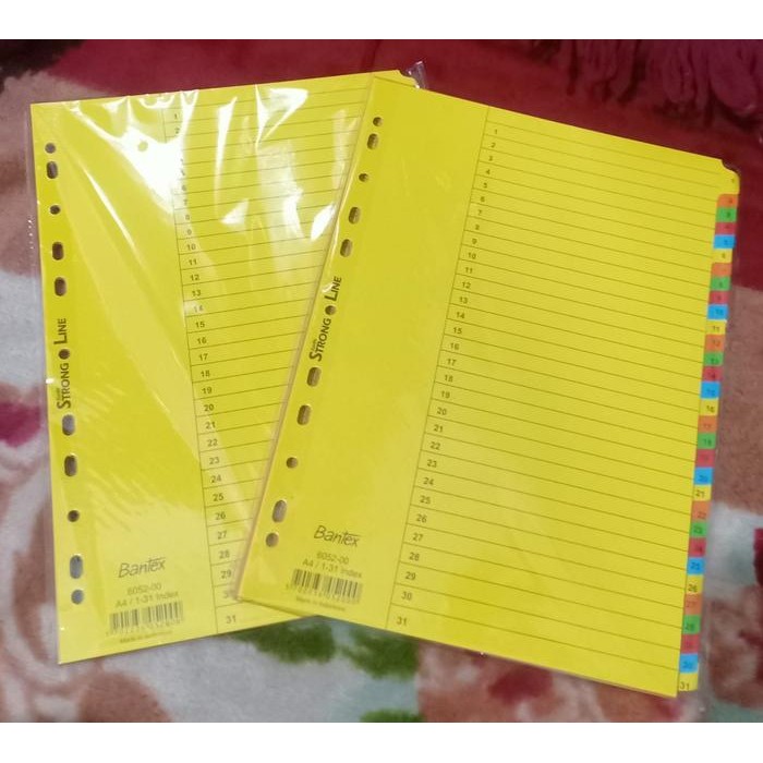 

bantex a4 1-31 pembatas buku