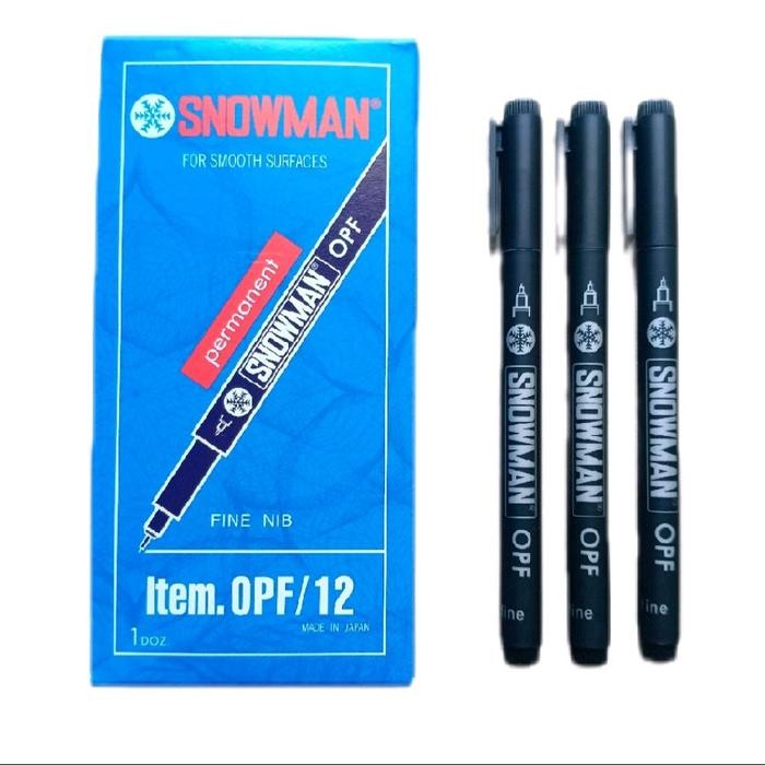 

NEW PRODUK SNOWMAN OPF FINE NIB / SPIDOL PERMANEN UNTUK PERMUKAAN HALUS KACA KERAMIK PLASTIK BESI (1