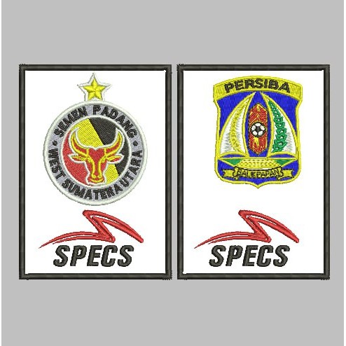 BCP-642 SPECS SEMEN PADANG PERSIBA PATCH BORDIR LOGO/EMBLEM AKSESORIS