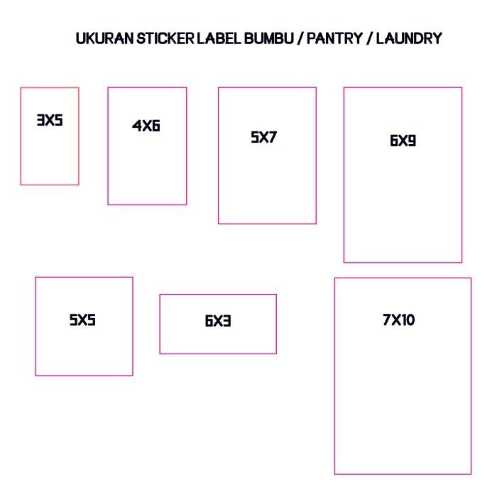 STICKER LABEL BUMBU DAPUR AESTHETIC / PANTRY/ LAUNDRY (STICKER AJA)