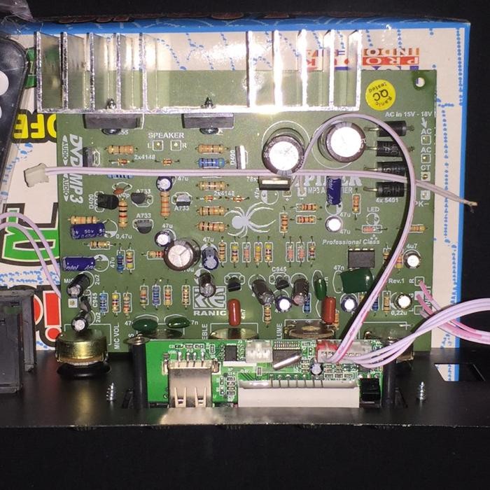 Kit Power Amplifier Speaker Active Plus Mp3 Usb 750W Spider