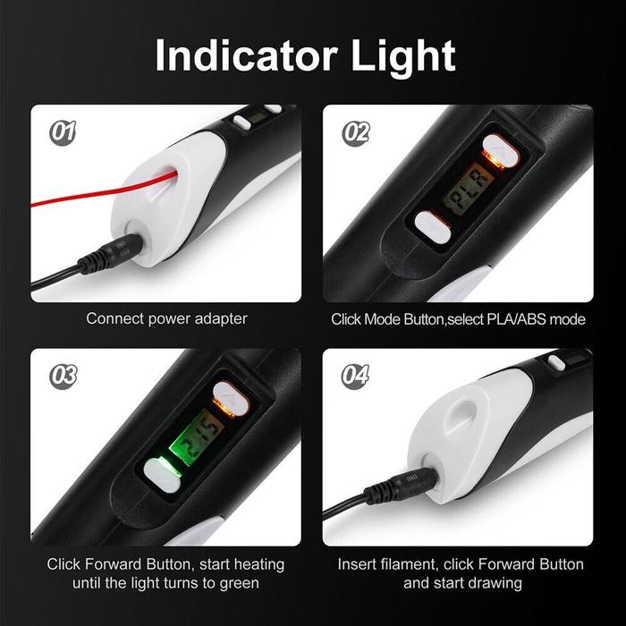 

Etigree Pulpen 3D Anak Printing Magic Drawing Filament Eu Plug - P62-2