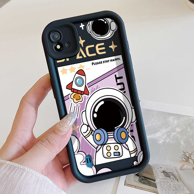 Casing Hp untuk Realme C20 C20A C11 2021 C11 2020 Hp Case Casing pola astronot Kasing HP Cesing mata