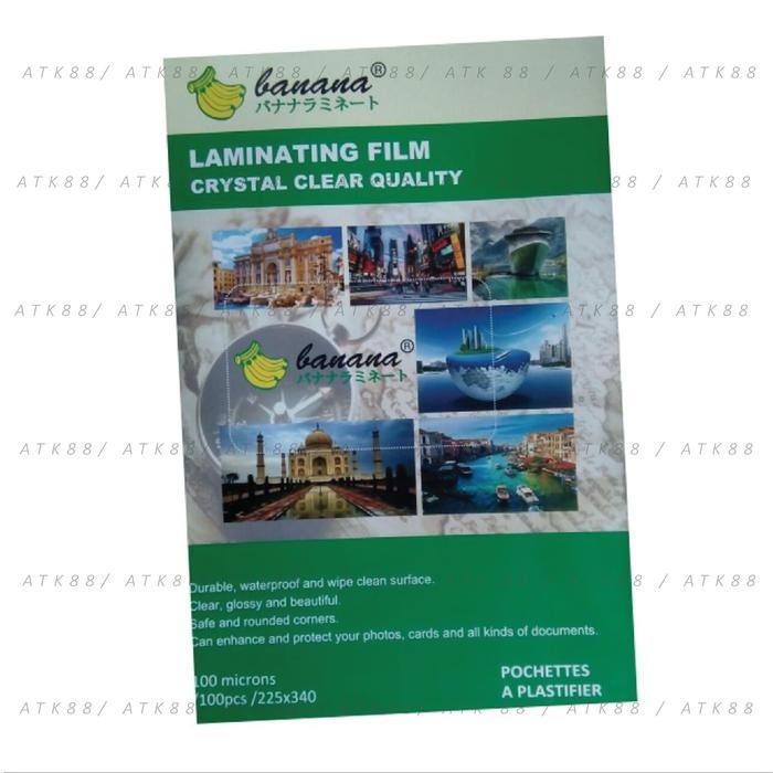 

PLASTIK LAMINATING F4 MERK BANANA (1 PAK ISI 100 PCS)