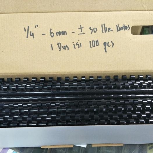 SPIRAL PLASTIK JILID 1/4 INCH 6MM FOLIO 23 LUBANG RING JILID PLASTIK