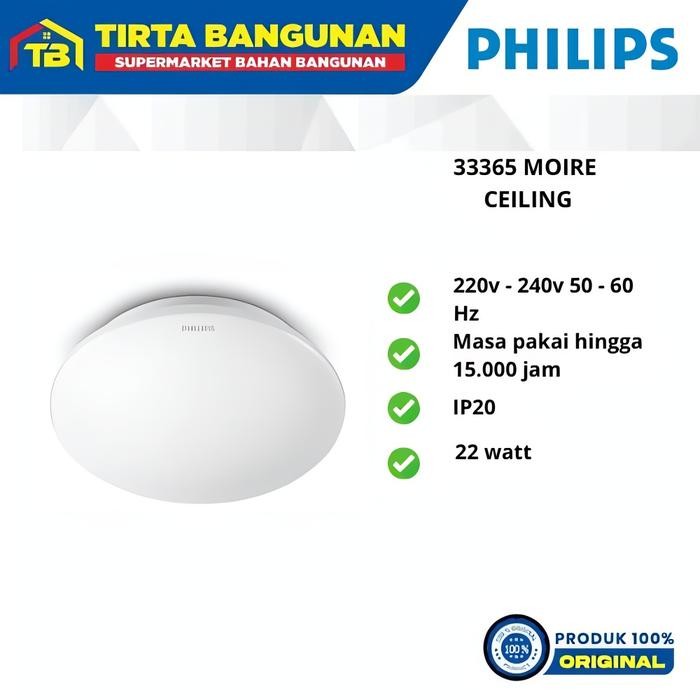 PHILIPS 33365 22 WATT LED LAMPU PLAFON CEILING LAMP LAMPU RUANG TAMU CAHAYA 27K