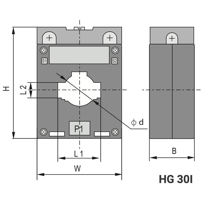 CT HOWIG - HG30i-75, 75/5A, Class 1, 2.5VA (Current Transformer)
