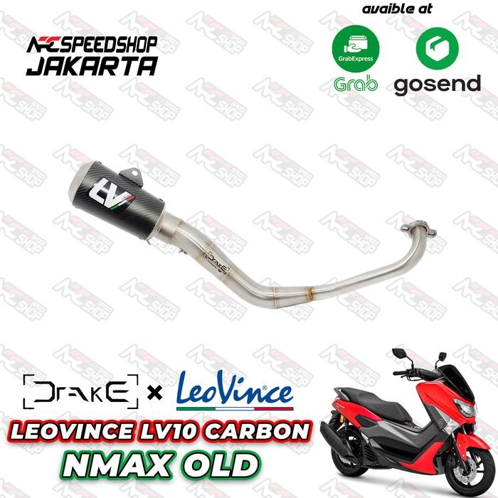 KNALPOT LEOVINCE LV 10 CARBON HEADER DRAKE R9 YAMAHA NMAX 150 OLD