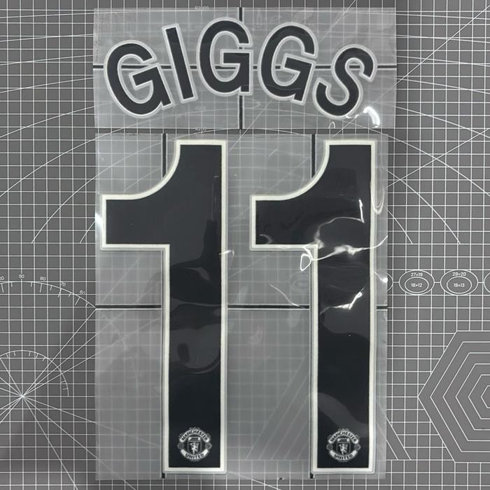 nameset remake hk man united mu away 10/11 giggs velvet flock [kualitas terbaik]