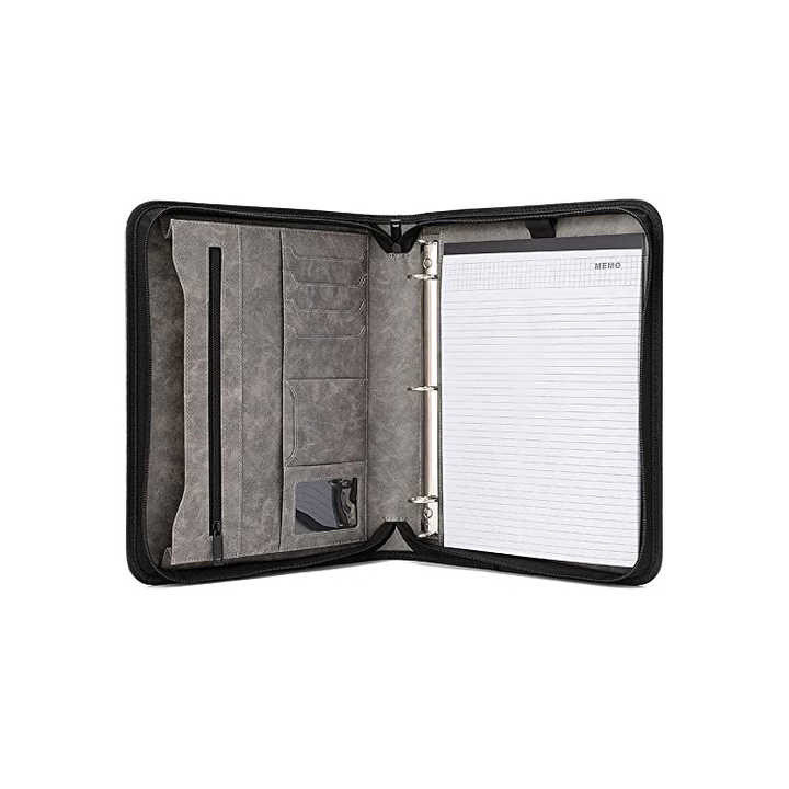 

Map Kantor A4 PU Premium - Map Bisnis 3 Ring D-Zip - Bahan Kulit - Ukuran 34.3x26.7x5cm - Hitam/Coklat - Custom Logo |OTMI9J7Q|