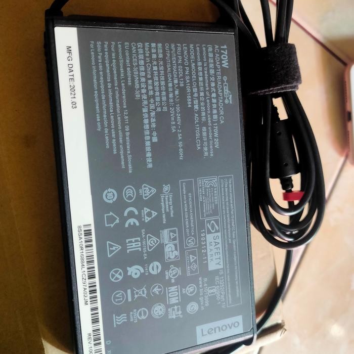 Dijual Adaptor Charger Lenovo Legion 5 Ryzen 4600H Gtx 1650Ti 170 watt ori