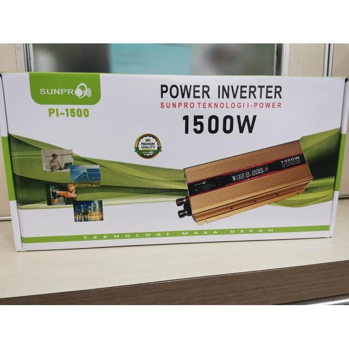POWER INVERTER LED SUNPRO PI-1500 INVERTER DC KE AC 1500W MERK SUNPRO POWER INVERTER BAGUS PI1500