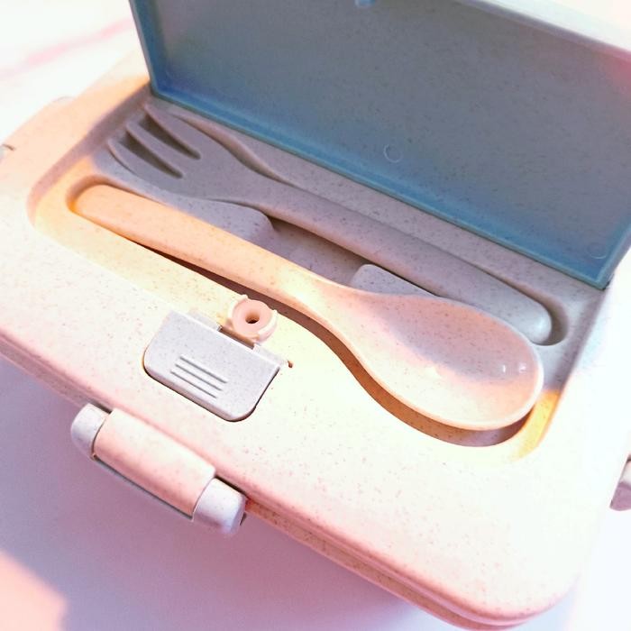 XL. Bontot tempat makanan anak dewasa sekolah set sendok garpu cantik seal Kitchenware