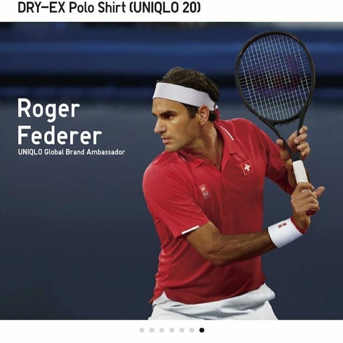 Terbaik Uniqlo Roger Federer Tennis Original Sale 100% Ori